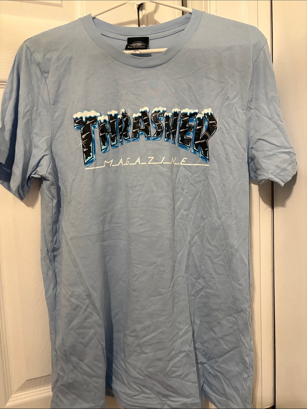 Thrasher Light Blue Short Sleeve Graphic Tee